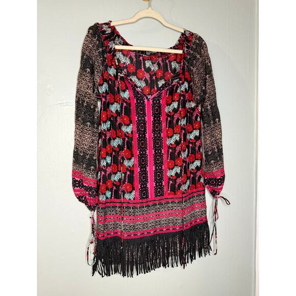 Custo Barcelona zebra print suede fringe mini dress - Picture 2 of 9